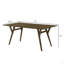 Table de salle à manger contemporaine à finition noyer avec base en bois massif