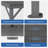 Patio Gazebo Lean to Wall Mounted Pergola with Sloping Galvanized Steel Roof-119606716-114253237