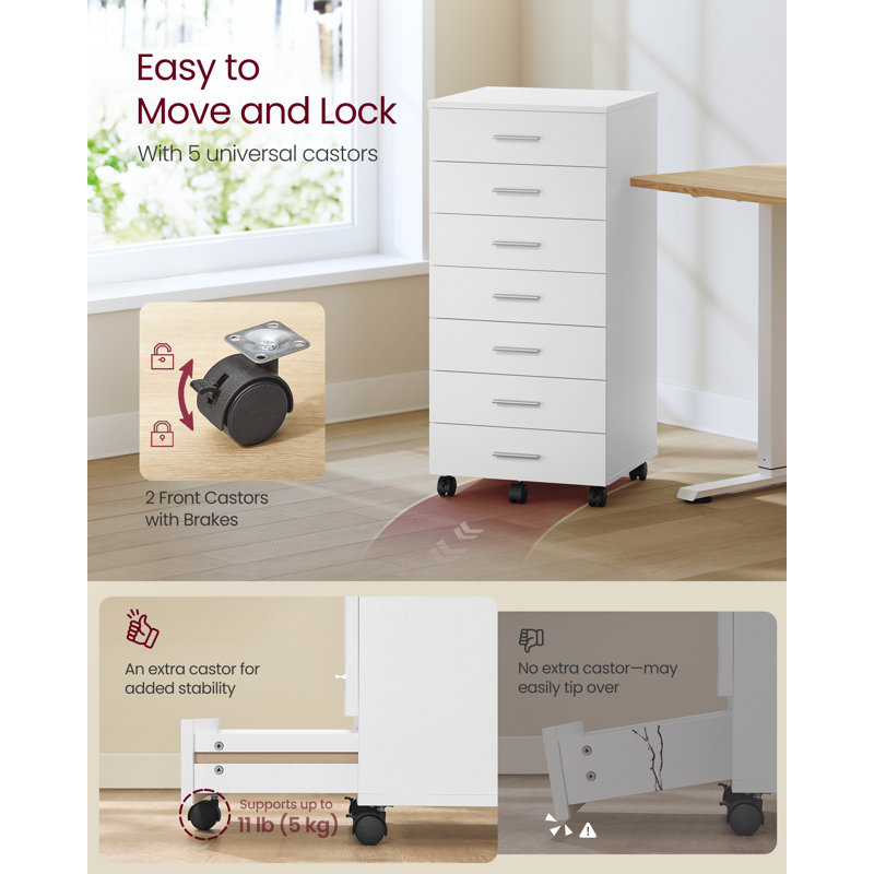 42cm Wide 7 -Drawer File Cabinet