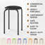 Ensemble de 6 tabourets empilables avec sièges rembourrés, tabourets empilables rembourrés de hauteur standard de 17 pouces avec surface en cuir, tabourets gigognes ronds portables pour la cuisine intérieure / extérieure, couleur assortie, paquet de 6-251541886
