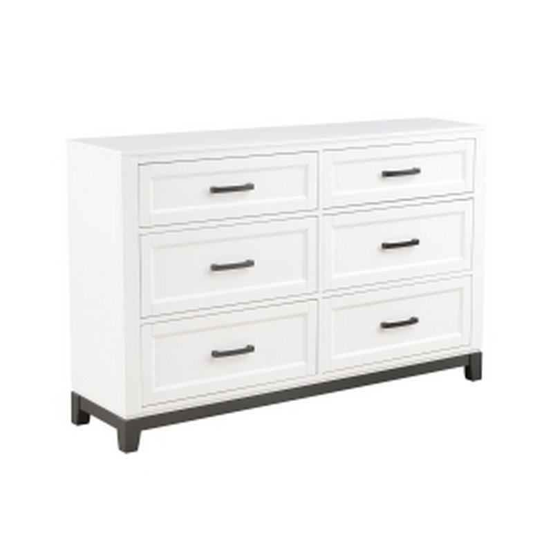 Schroeder 6-Drawer Dresser, White