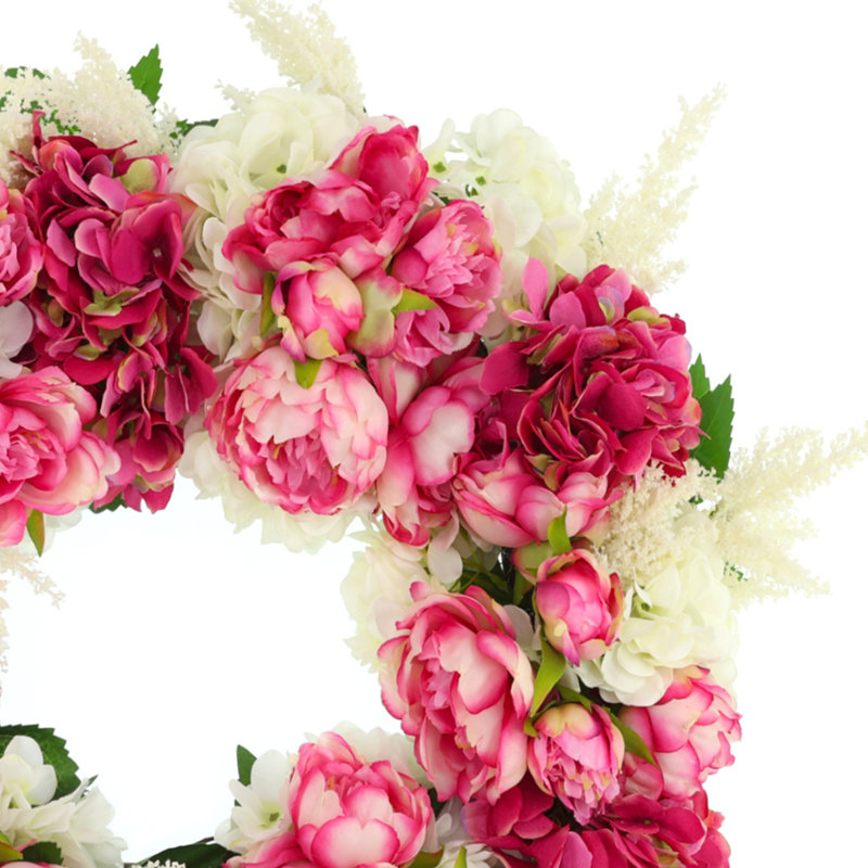 30" Peony, Hydrangea And Astilbe Wreath
