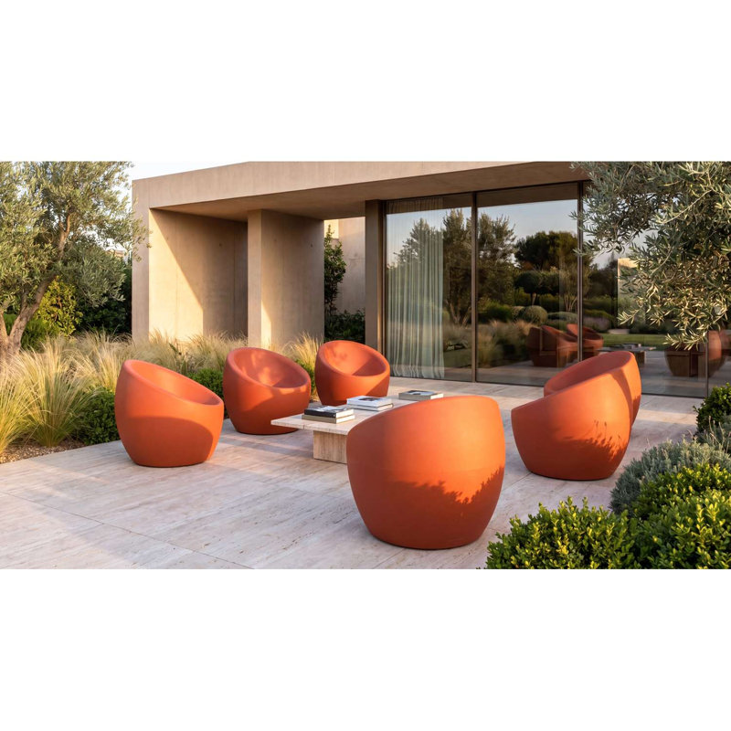 Tramontina Oca Polyethylene Lounge Chair, Orange