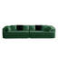 Canapé 135 po à 4 sièges en tissu pelucheux sans assemblage 135D-172046521