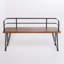 Banc en bois avec pieds en métal rustique - Cour arrière, 48 po x 18 po x 26 po, 26,56 lb, support, 48 po x 18 po x 26 po, lb