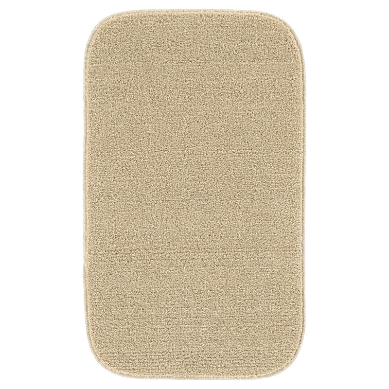 Monarrez Nylon Bath Rug with Non-Slip Backing, Single- 60" L x 22" W, Tan