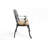 Cast aluminium bench with cushion-419484094