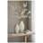 17.5" Gold Ceramic Accent Vase with Vertical Ribbed Texture