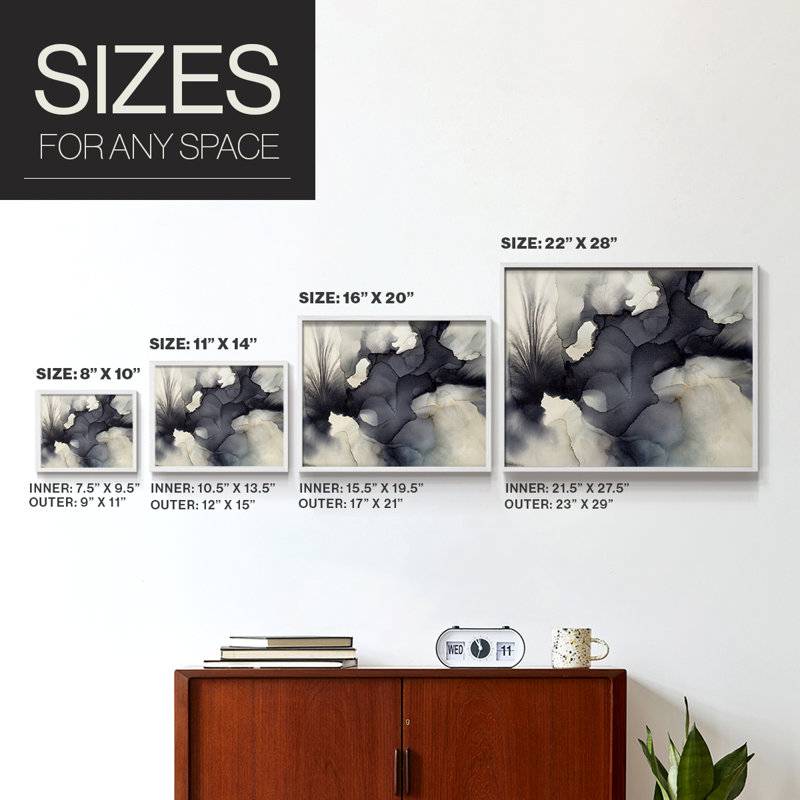 Sound & Color -Framed Print - Restickable, 16" H x 20" W, White