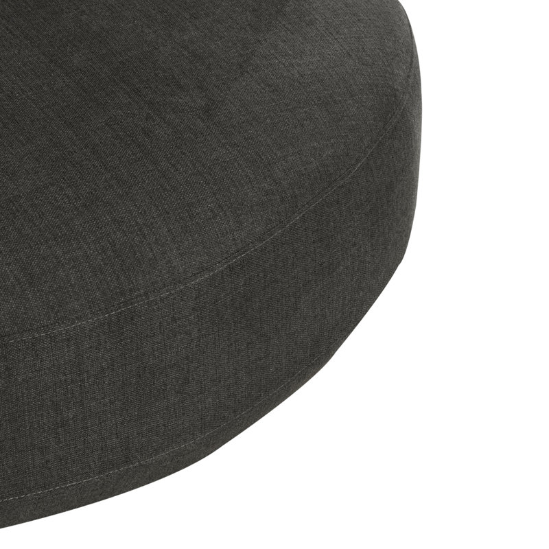 Merceda Upholstered Swivel Cuddler Chair, Dark Gray