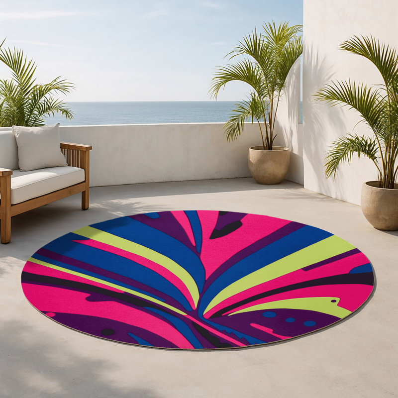 Tapis intérieur et extérieur Spectral Wave, Rond 5 pi