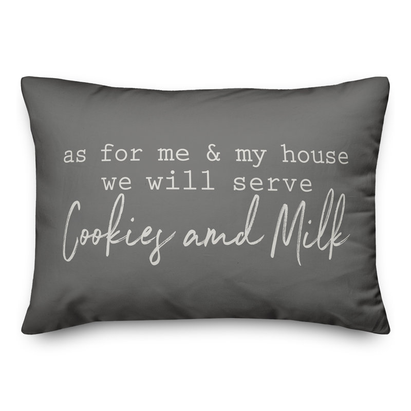  Coussin We We Will Serve Cookies and Milk, Housse de coussin seulement - sans coussin