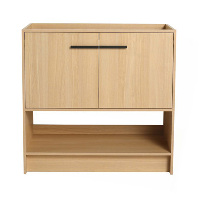 Bathroom Vanity, 2 Doors, Freestanding Bathroom Cabinet Vanity, Plywood,Excluding Sink