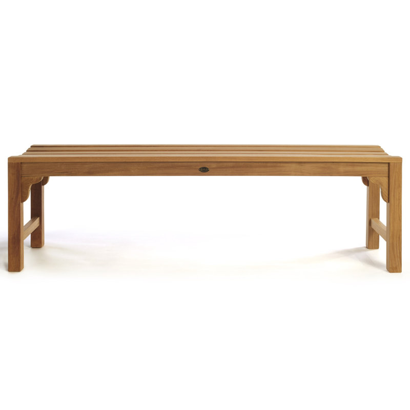 Teak Shower Bench, 17.75" H x 59" W x 15.75" D