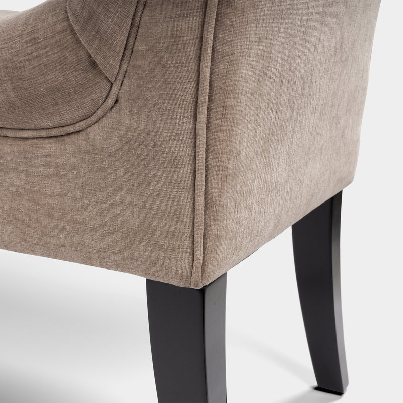 Delie Polyester Upholstered Bench, Brown