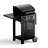 Dual-Element Outdoor Freestanding Electric Grill with Warming Rack in Black