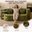 Canapé-lit en forme de cœur convertible en forme de cœur, canapé-lit sans assemblage de 78,7 pouces dans une boîte avec coussins pour le salon, l'appartement et la chambre d'amis