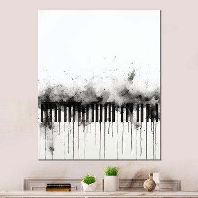 «Piano Keys Tranquility Midnight Black I» sur