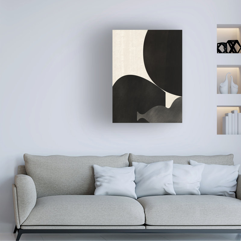 Art sur toile, petit dogue bolologien noir, H 35 po x l 47 po
