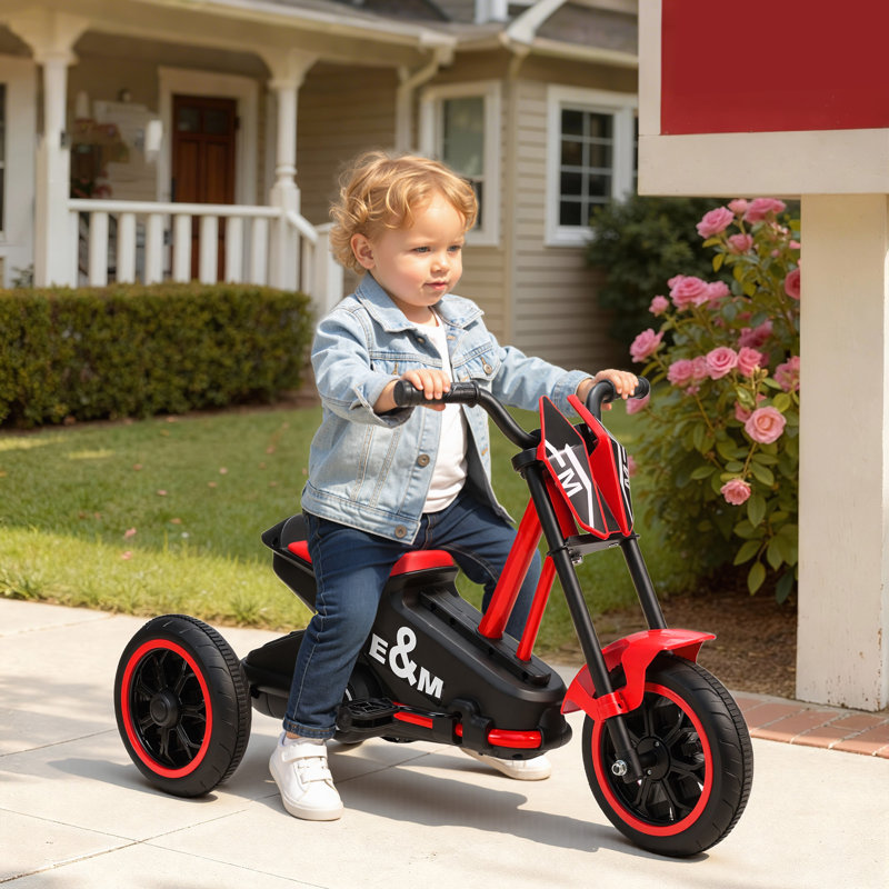 AIYAPLAY Trike for Kids, Baby Tricycle with Pedal, Ages 18–36 Months, Red