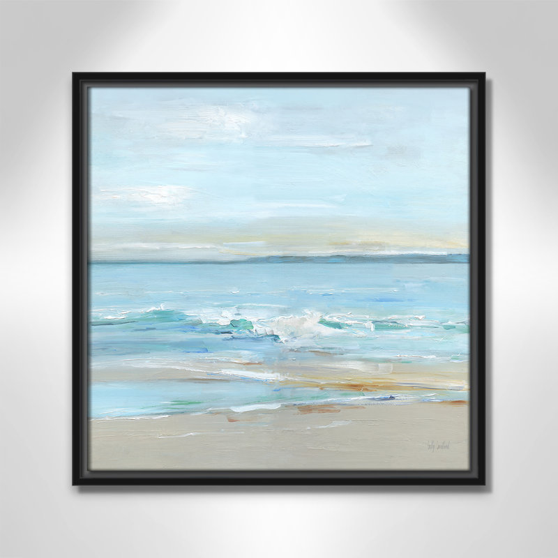 «Distant Coast - Square Vesrion Print» par Sally Swatland, Noir, H 17,5 po x l 17,5 po