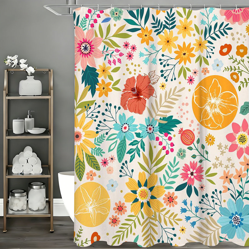 Shower Curtains with Hooks Included