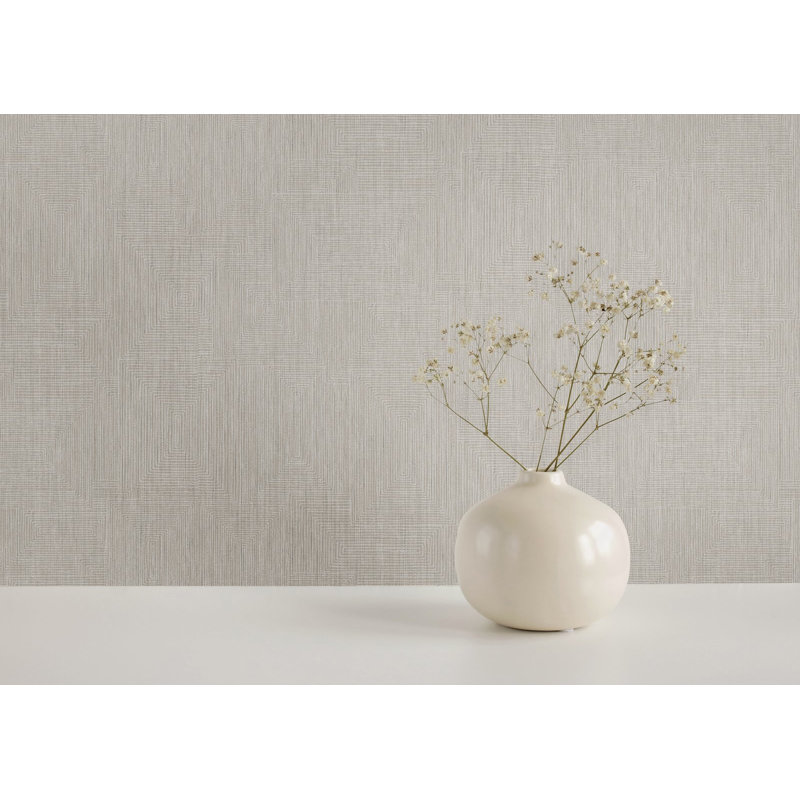 Cerra Collection Rio Woven Design Wallpaper Roll, Beige