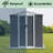 6'x4' Grey Outdoor Storage Shed With Apex Roof, Aluminum Alloy Frame & Base Frame - Apex Roof Rain Drainage/headroom, Galvanized Steel/aluminum Alloy Frame Corrosion-resistant, Generous Space - Outdoor Garden Storage-122063227-122063230