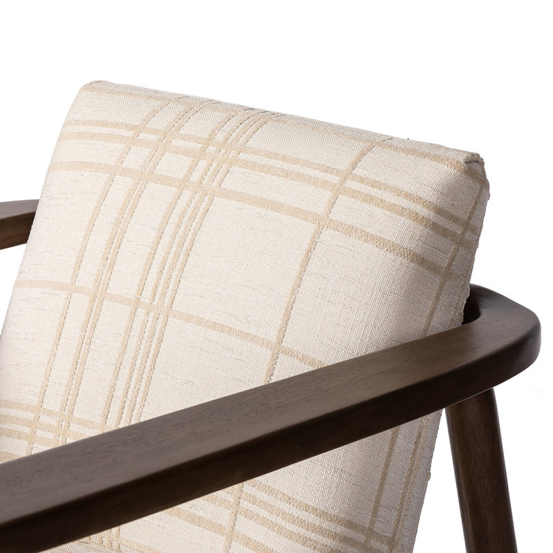 Arnett Armchair, Sheffield Ivory Grid Print