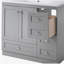Armoire de salle de bain indépendante de style minimaliste de 36 pouces avec lavabo, 4 tiroirs à fermeture en douceur et 2 portes à fermeture en douceur