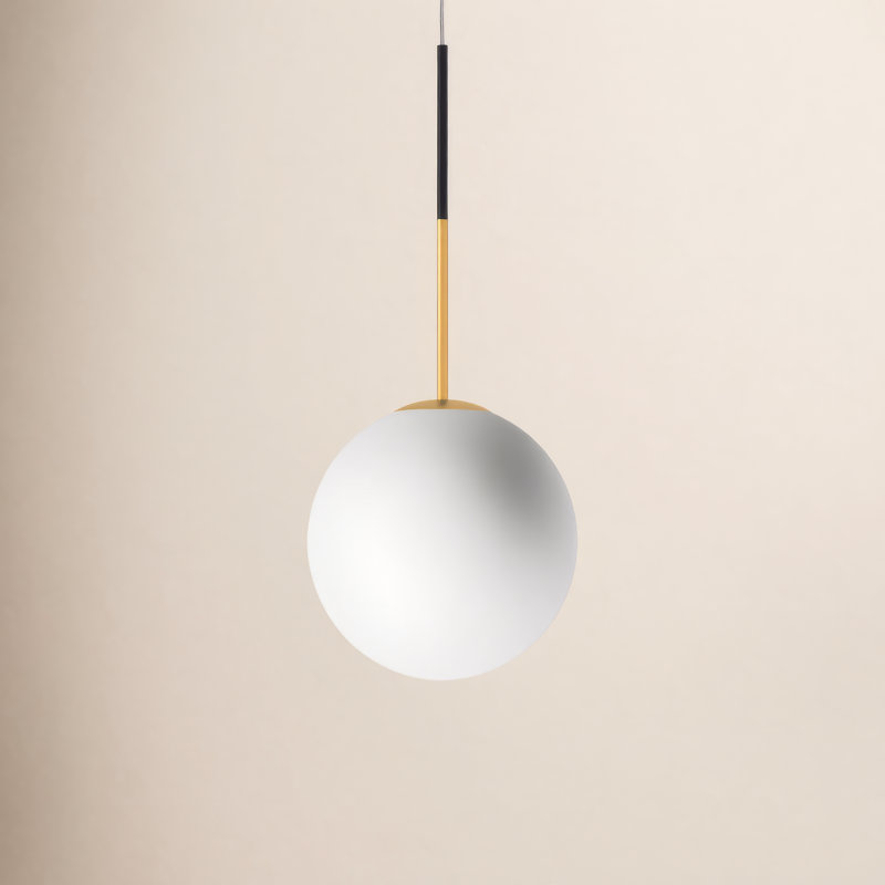 Luminaire suspendu simple en métal et verre 1 lumière Drake