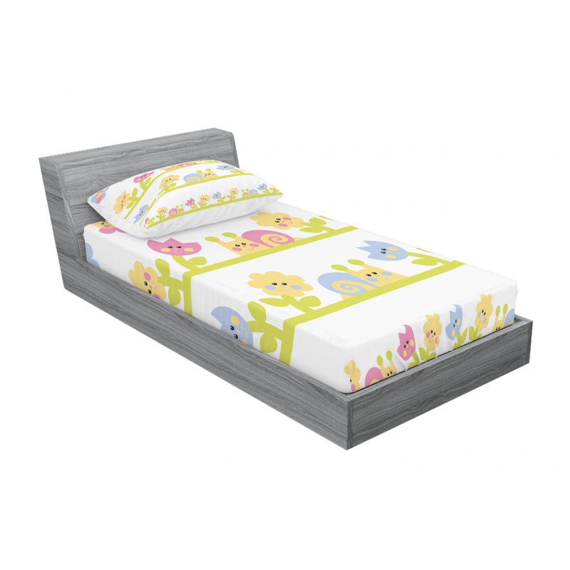 Ensemble de draps caricature, Ensemble de draps pour lit simple TG avec drap-hou