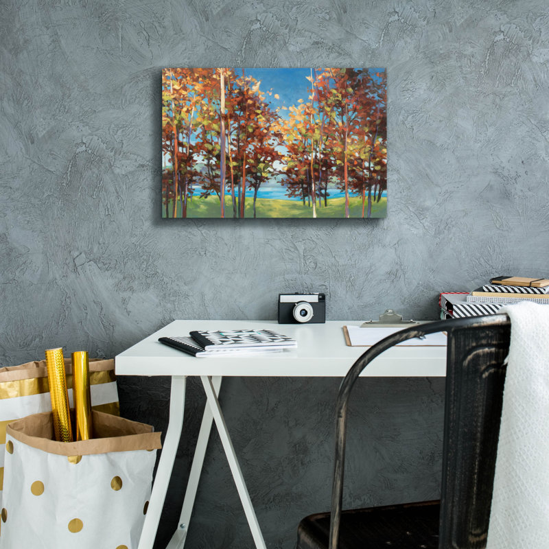 Toile épique «Kaleidoscope Bright Blue» par Julia Purinton, H 12 po x l 18 po x P 0,75 po