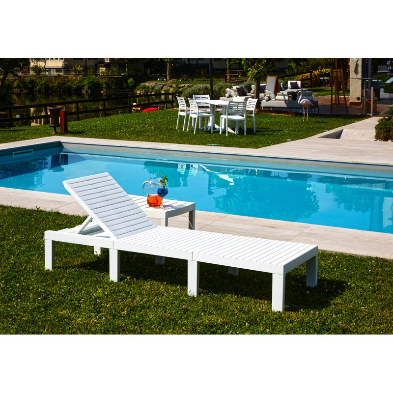 Donatella 78cm Long Reclining Single Chaise, White