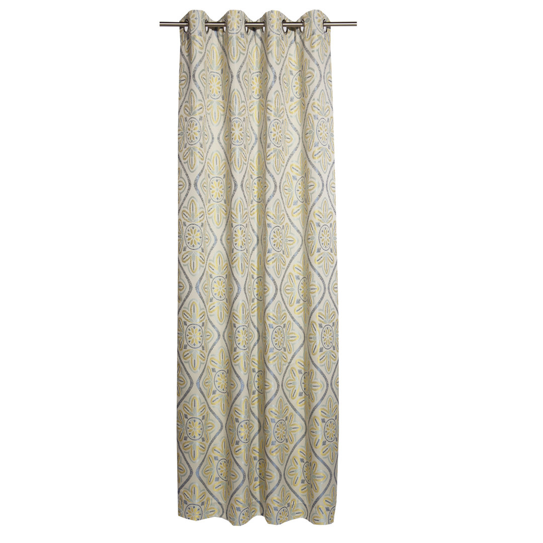 Geometric Room Darkening Thermal Grommet Curtain Panels (DSQ is set to 2) (Set of 2) Bungalow Rose Curtain 