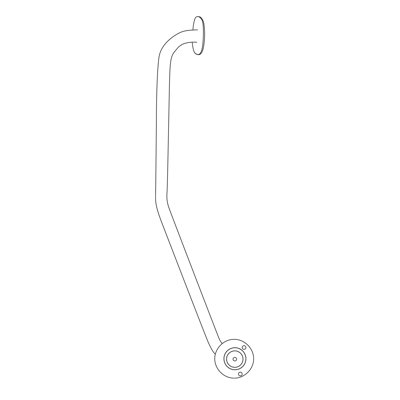 Newel Curved Rail Right handed 720mm