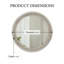 Miroir mural rond blanc antique de 23,62 pouces avec une élégante bordure perlée, convient à la salle de bain / salon / entrée