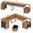 Rockville 108.2'' W L-Shaped Computer Desk with Drawers and Power Outlets-889821902