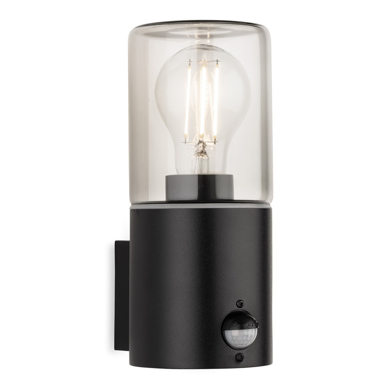 Black 21cm H Outdoor Armed Sconce
