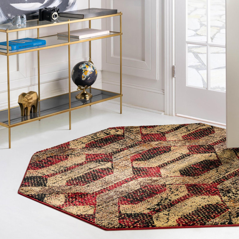 Geometric Indoor Rug, Octagon 8'