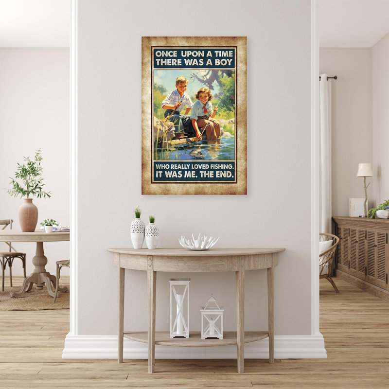 «Who Really Lived Fishing», impression sur toile, H 14 po x l 11 po x P 1,25 po