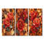 Pivoines rouges parmi les feuilles d'automne I - Collection de grandes décorations murales pivoines-1772619839-1772619834-1772619841