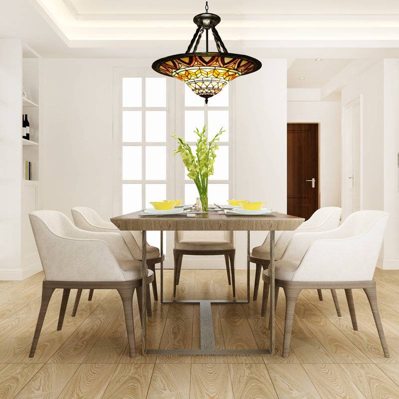 Luminaire suspendu 3 lumières Tiffany