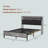 Platform Bed Frame - Full Size With Storage Headboard, Led Lights, Charging Outlets, Quiet, Easy Assembly, No Box Spring, Cement Gray Upholstered Station Noise- Assembly Spring