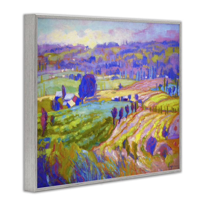 "Classic Farm", décorations pourpres giclées par Dorothy Fagan, Estampe numérique Farmhouse, H 11 po x l 14 po