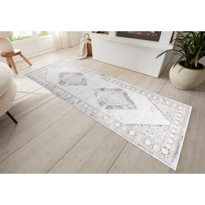 Tapis abstrait à motif de médaillon moderne MDA Rugs Bernard Collection