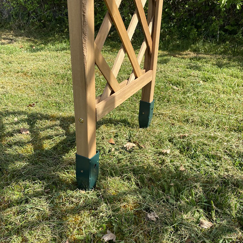 Boule 115cm W x 40cm D Solid Wood Arbour in Tan