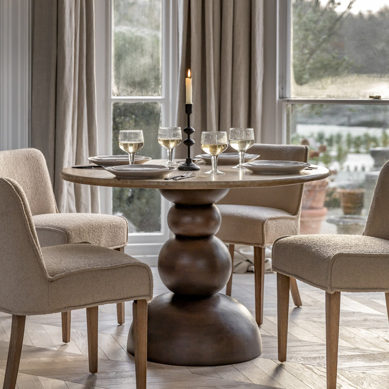 Chary Round Stone Top Dining Table