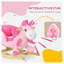 Cheval Qing musical en peluche avec 32 chansons, jouet rose pour tout-petit