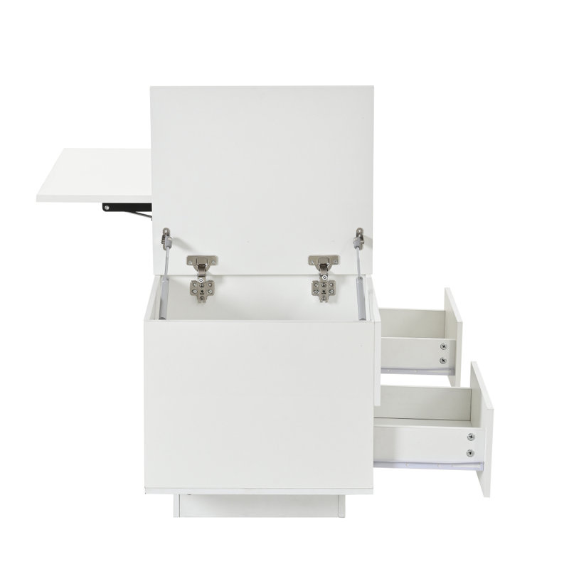 Coffee Table, White, White, White